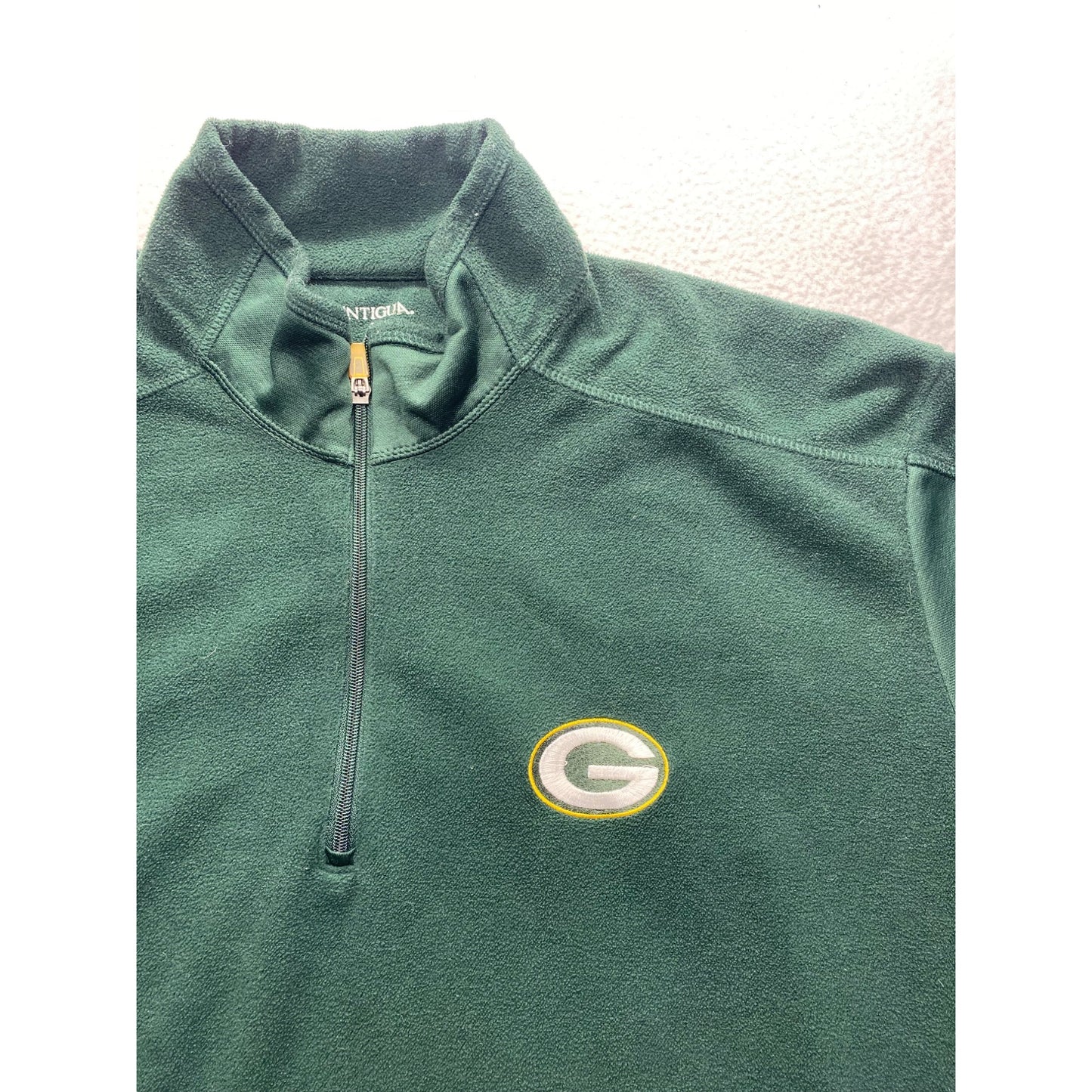 Green Bay Packers Antigua Fleece Quarter-Zip Pullover Men’s Size XL #7101