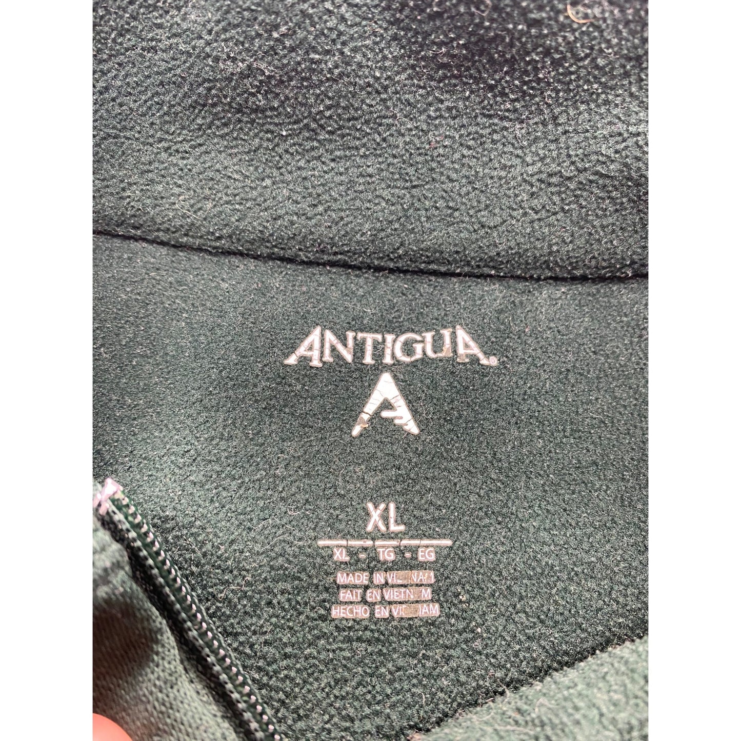 Green Bay Packers Antigua Fleece Quarter-Zip Pullover Men’s Size XL #7101