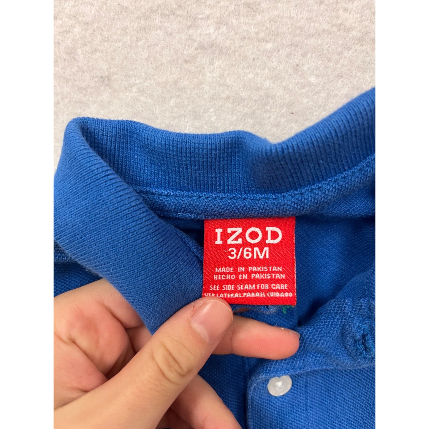 Izod Baby Boys Crab Print Blue Romper 3/6M #938A
