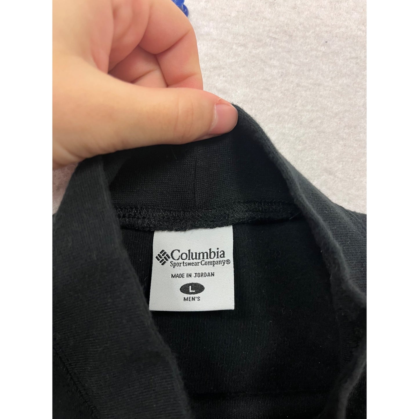 Columbia Black Mock Neck Long Sleeve Shirt L #935A