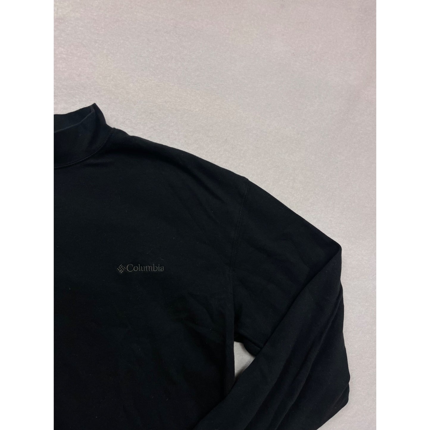 Columbia Black Mock Neck Long Sleeve Shirt L #935A