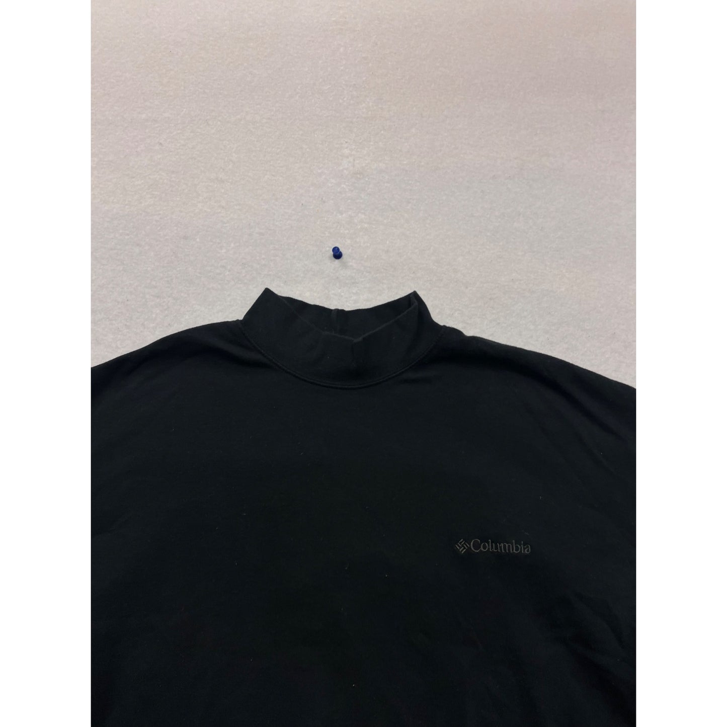 Columbia Black Mock Neck Long Sleeve Shirt L #935A