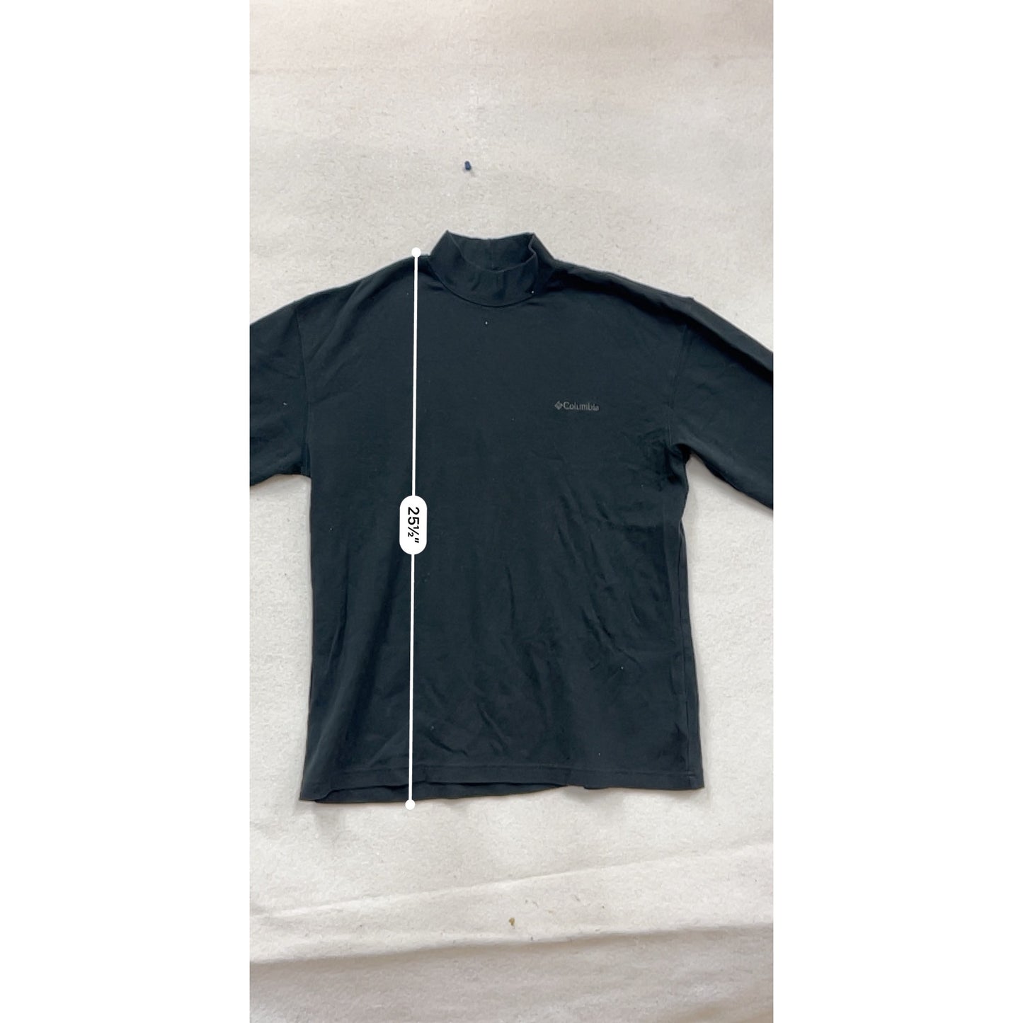 Columbia Black Mock Neck Long Sleeve Shirt L #935A