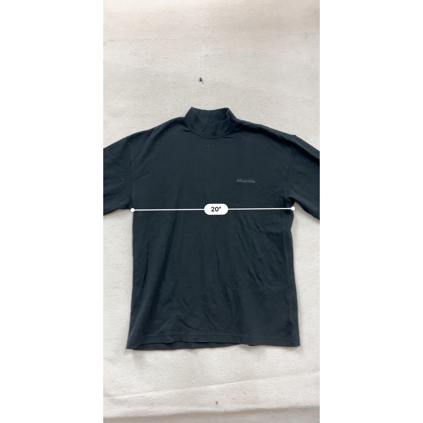 Columbia Black Mock Neck Long Sleeve Shirt L #935A