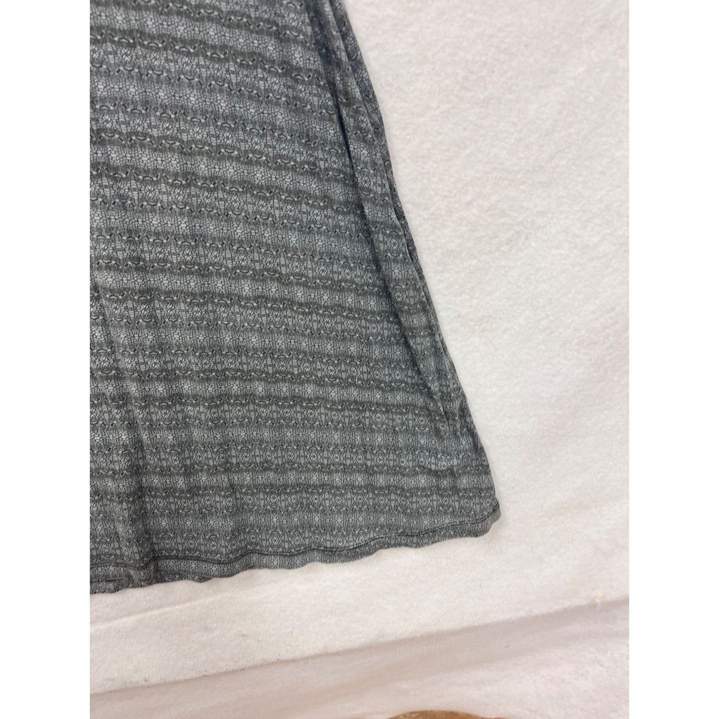 Aventura Sleeveless Gray Patterned Eco-Friendly Midi Dress M #8135