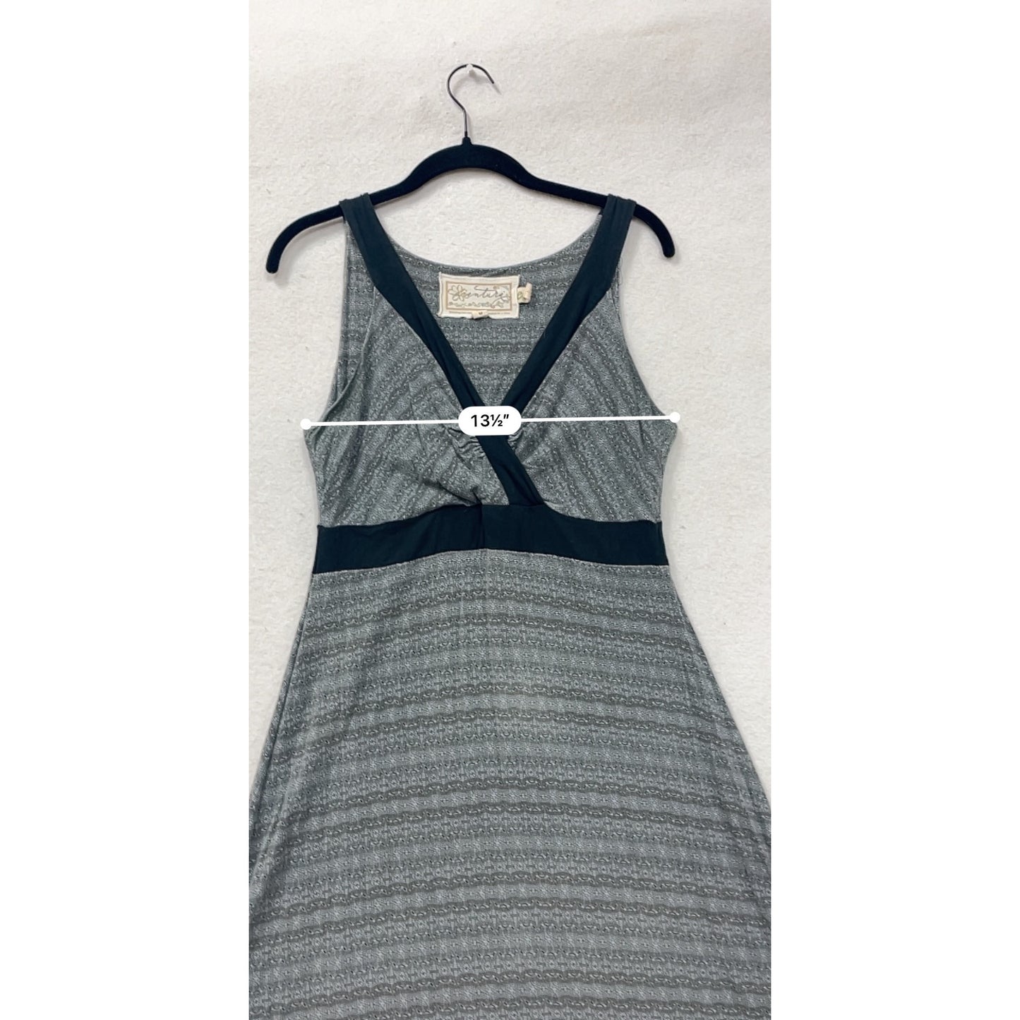 Aventura Sleeveless Gray Patterned Eco-Friendly Midi Dress M #8135