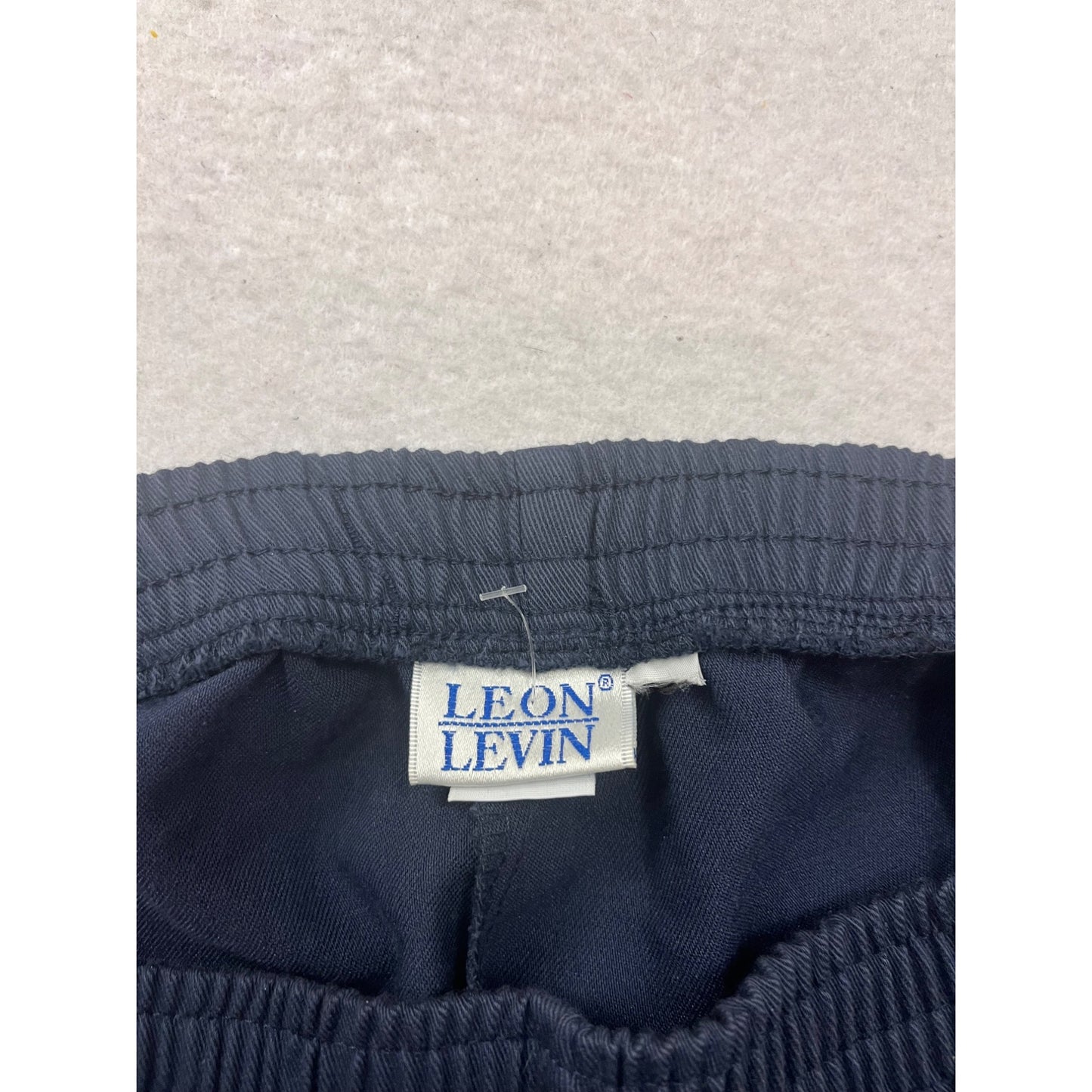 Leon Levin Navy Blue Elastic Waist Shorts Size M #911A