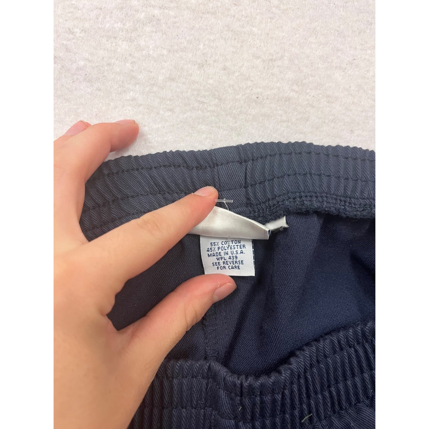 Leon Levin Navy Blue Elastic Waist Shorts Size M #911A