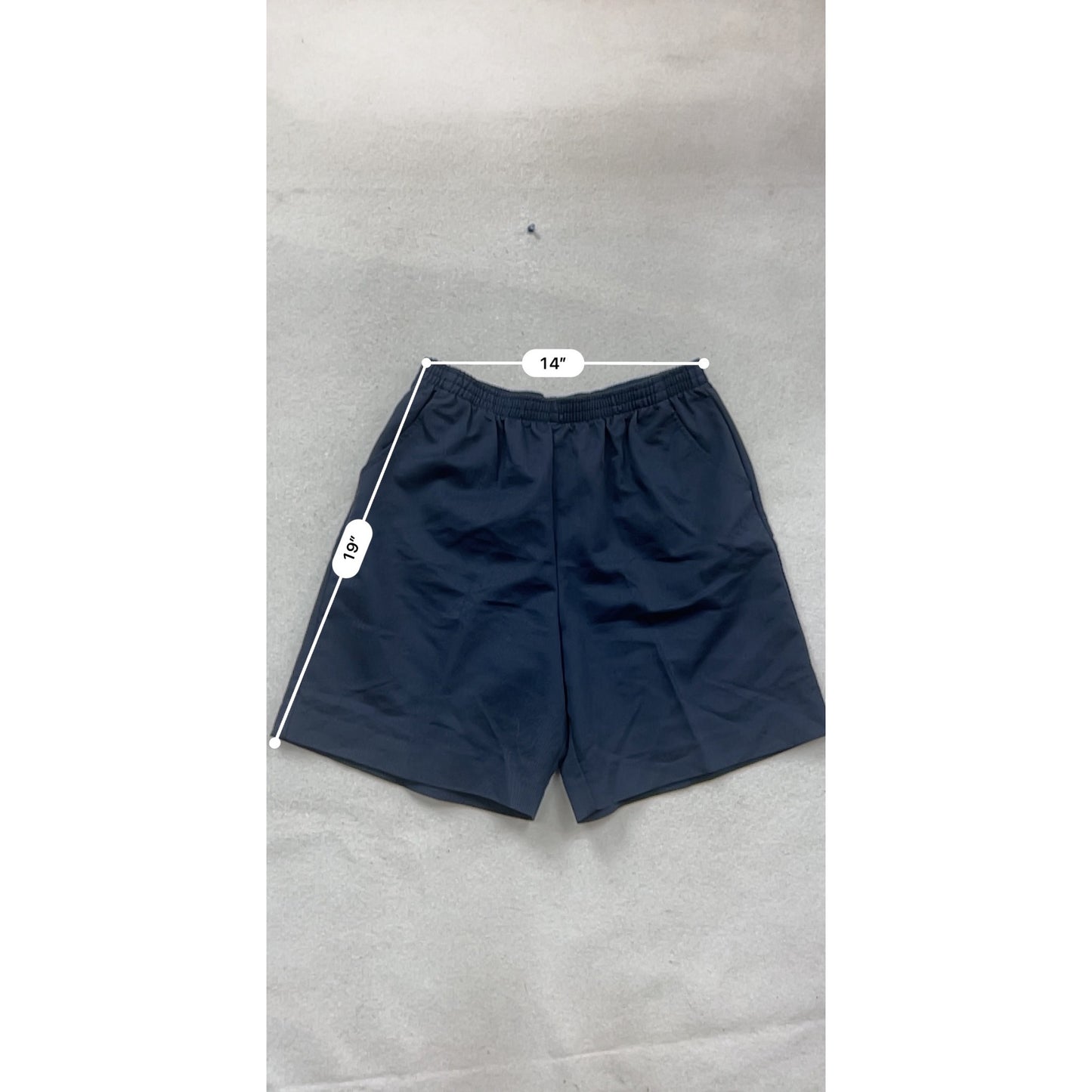 Leon Levin Navy Blue Elastic Waist Shorts Size M #911A