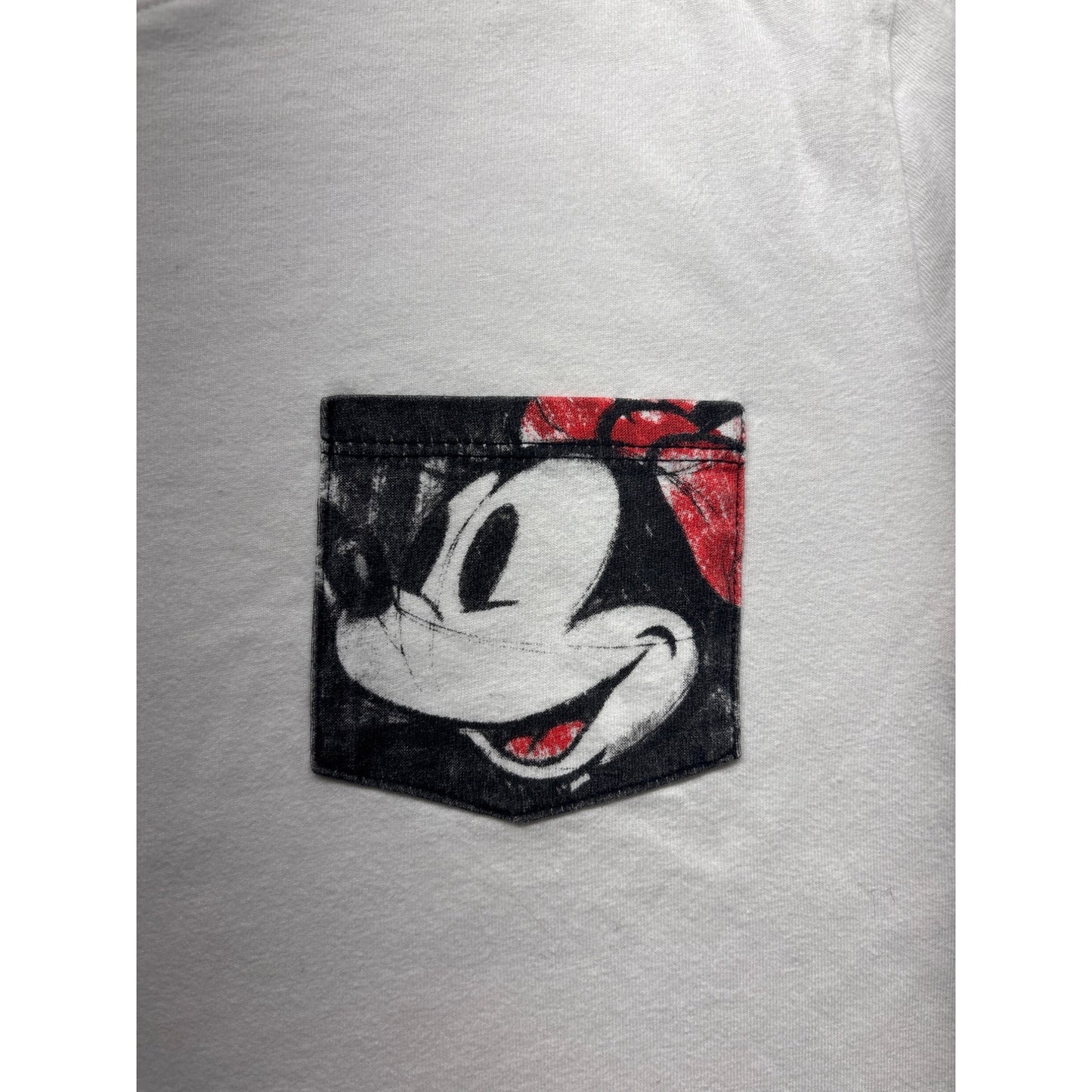 Disney Womens Minnie Mouse Graphic Long Sleeve Crop Top White #6382