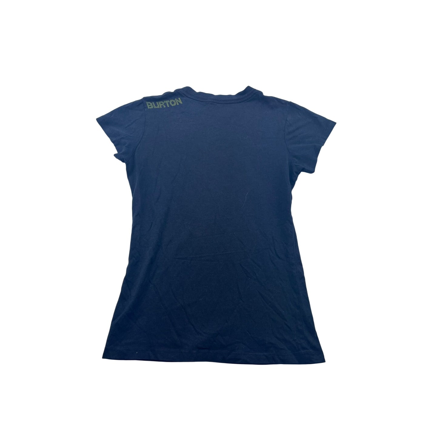 Burton Womens Black Graphic T-Shirt With Yellow Logo Print #6224