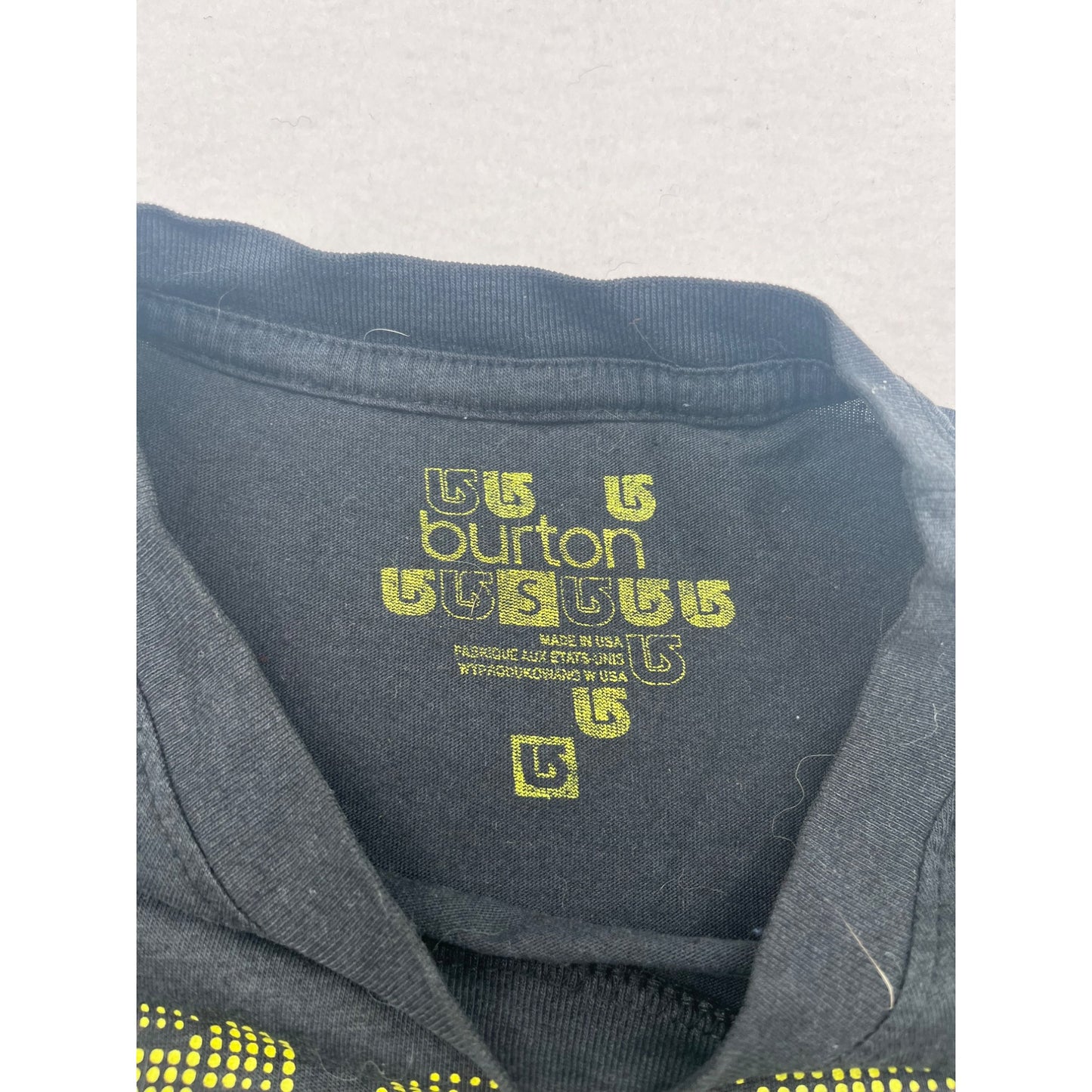 Burton Womens Black Graphic T-Shirt With Yellow Logo Print #6224
