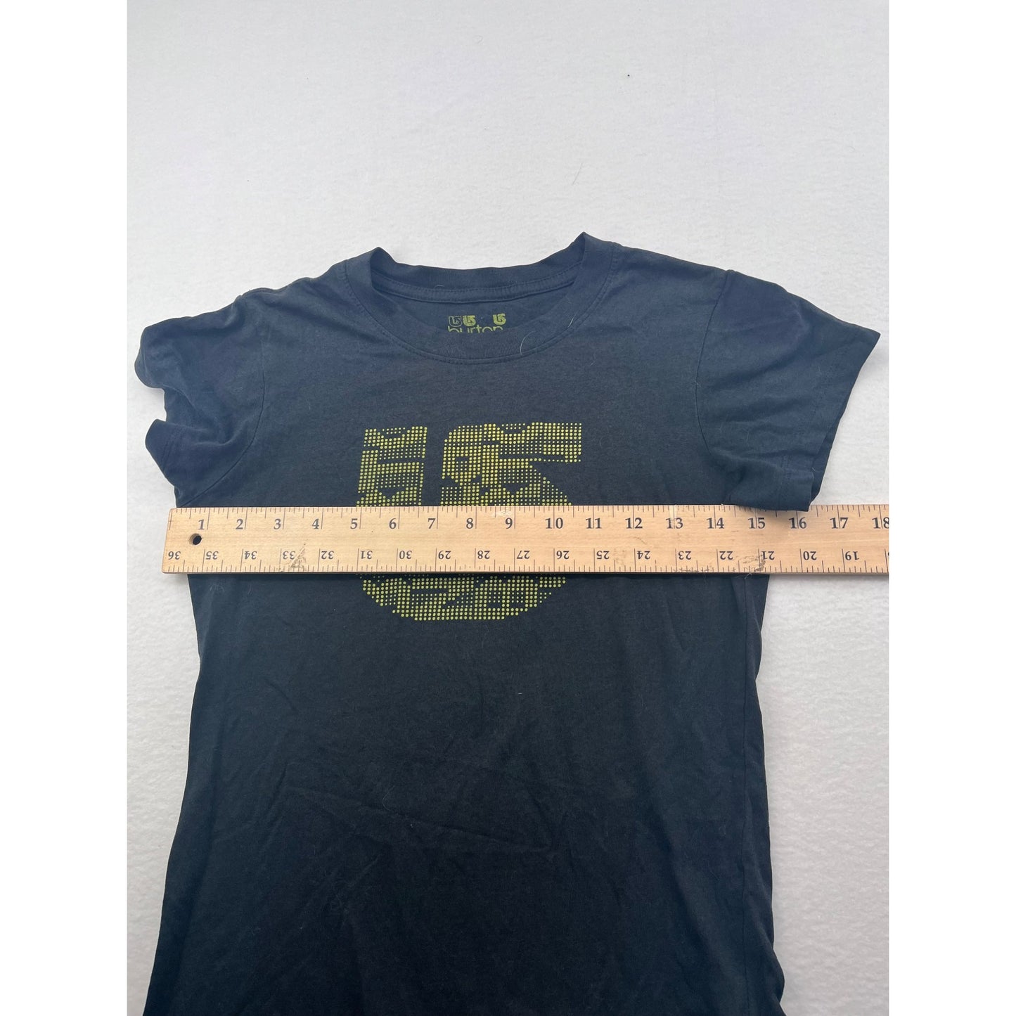 Burton Womens Black Graphic T-Shirt With Yellow Logo Print #6224