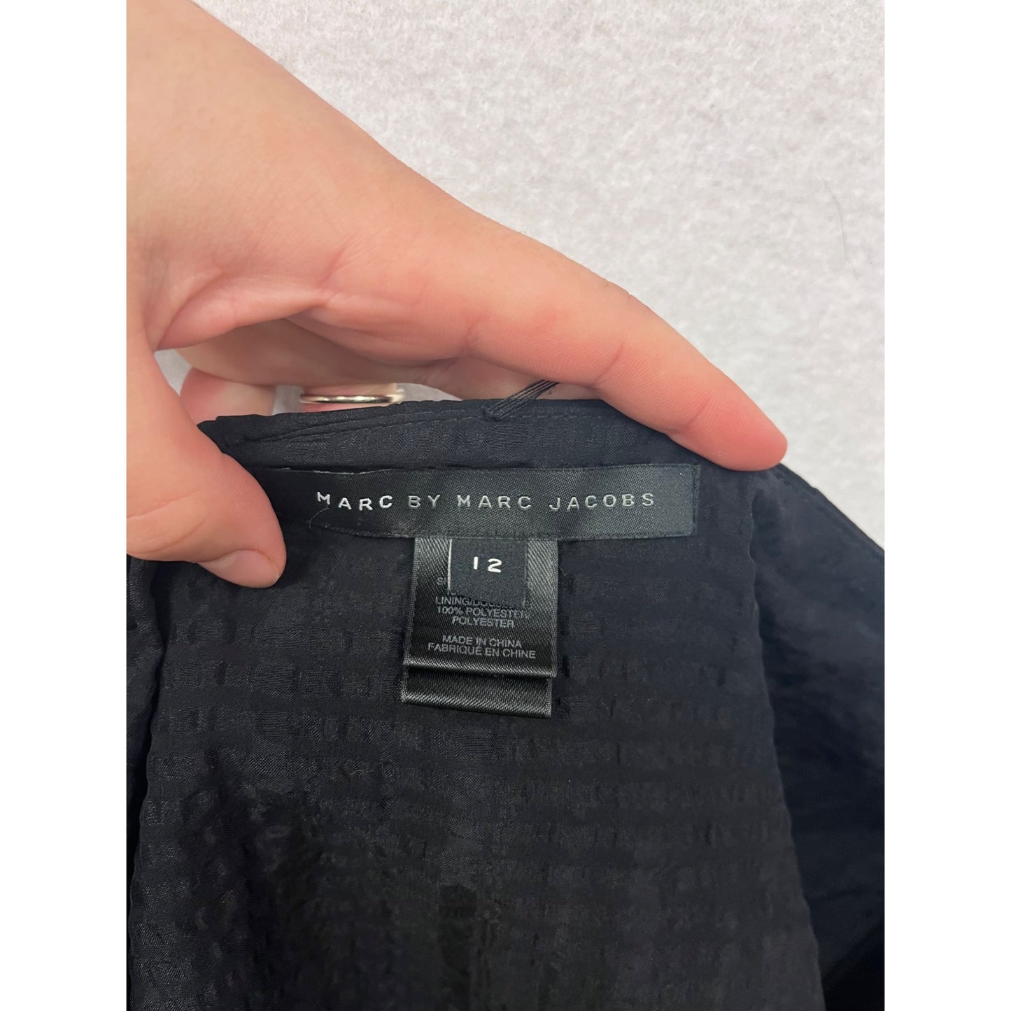 Marc By Marc Jacobs Black Strapless Dress Size 12 100% Silk Shell #8136