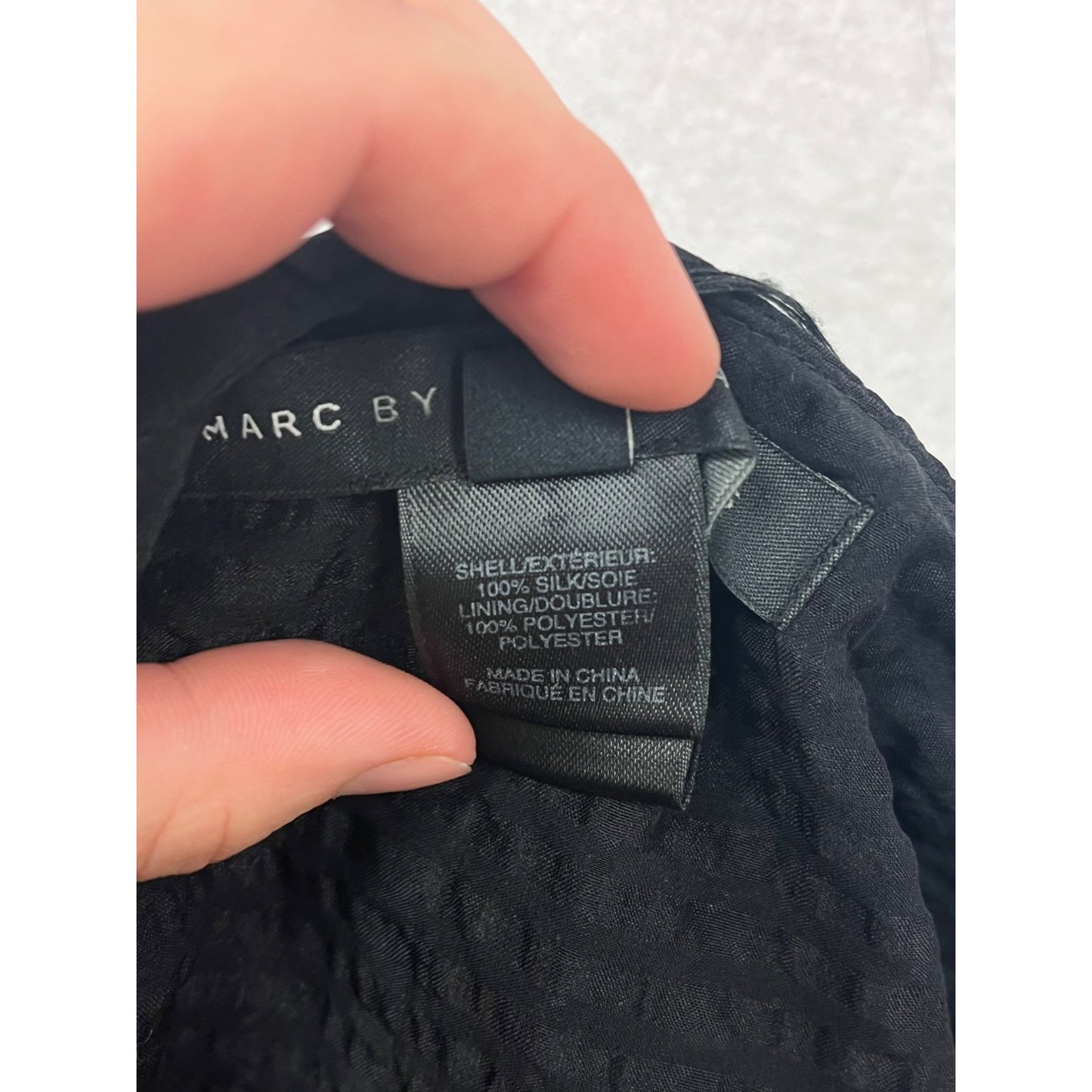Marc By Marc Jacobs Black Strapless Dress Size 12 100% Silk Shell #8136