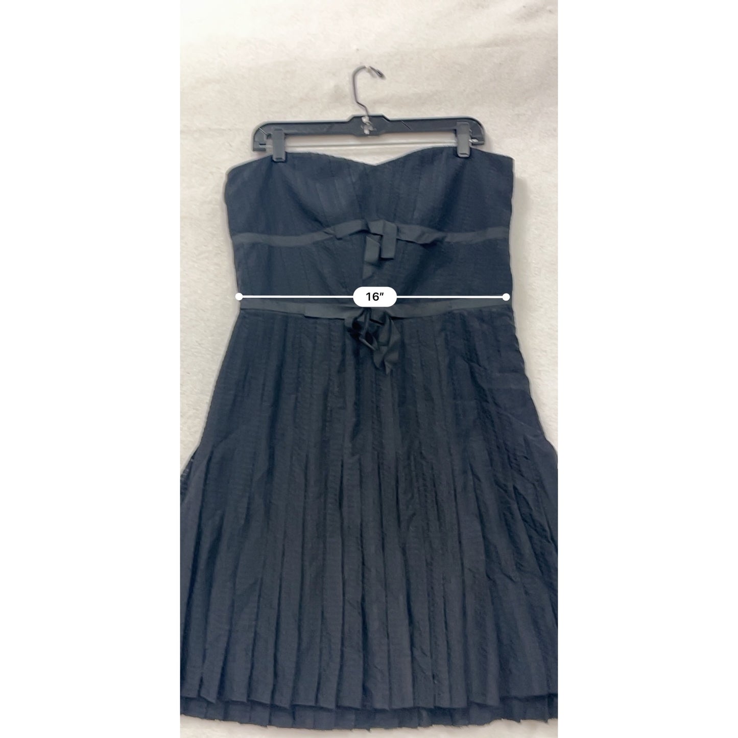 Marc By Marc Jacobs Black Strapless Dress Size 12 100% Silk Shell #8136