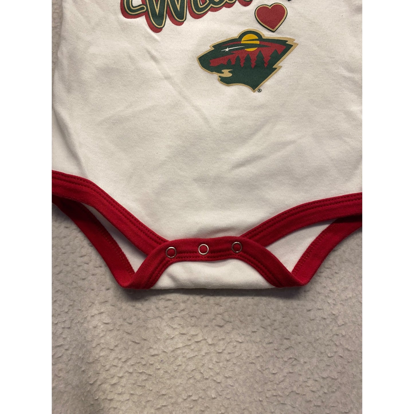 Minnesota Wild Baby Romper 3-6M NHL Licensed #7399