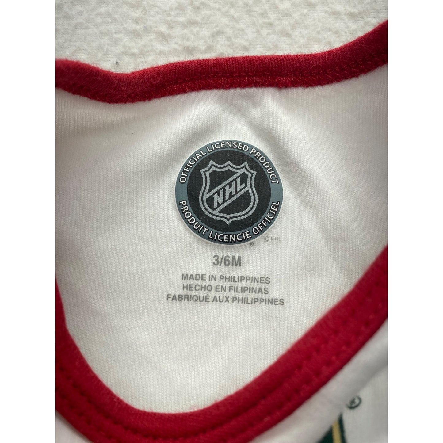 Minnesota Wild Baby Romper 3-6M NHL Licensed #7399