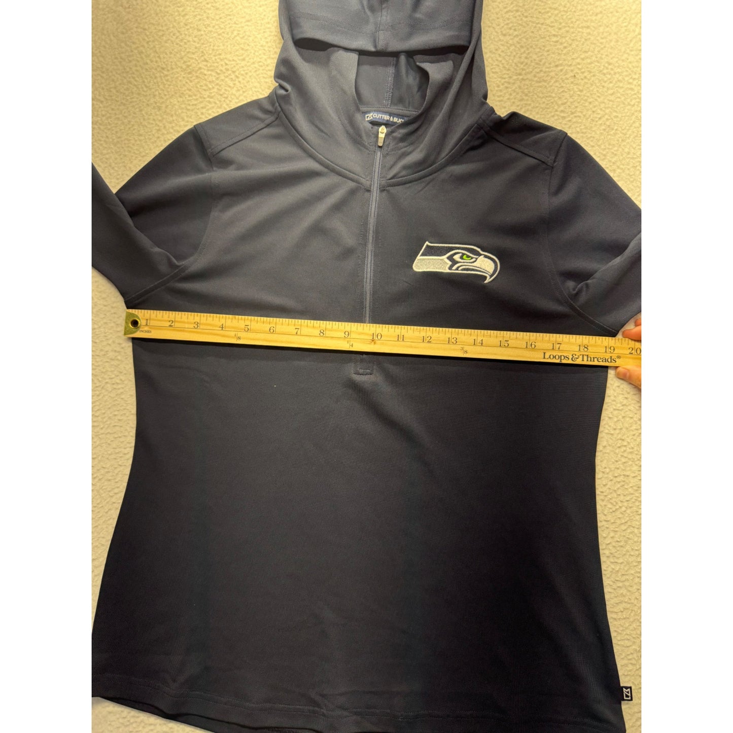 Cutter & Buck Womens Seattle Seahawks Hooded Quarter-Zip #5914
