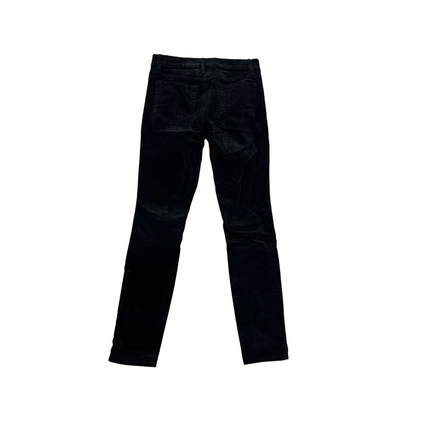 Ann Taylor Loft Womens Black Velvet Pants Size 00 Ankle Length #6753