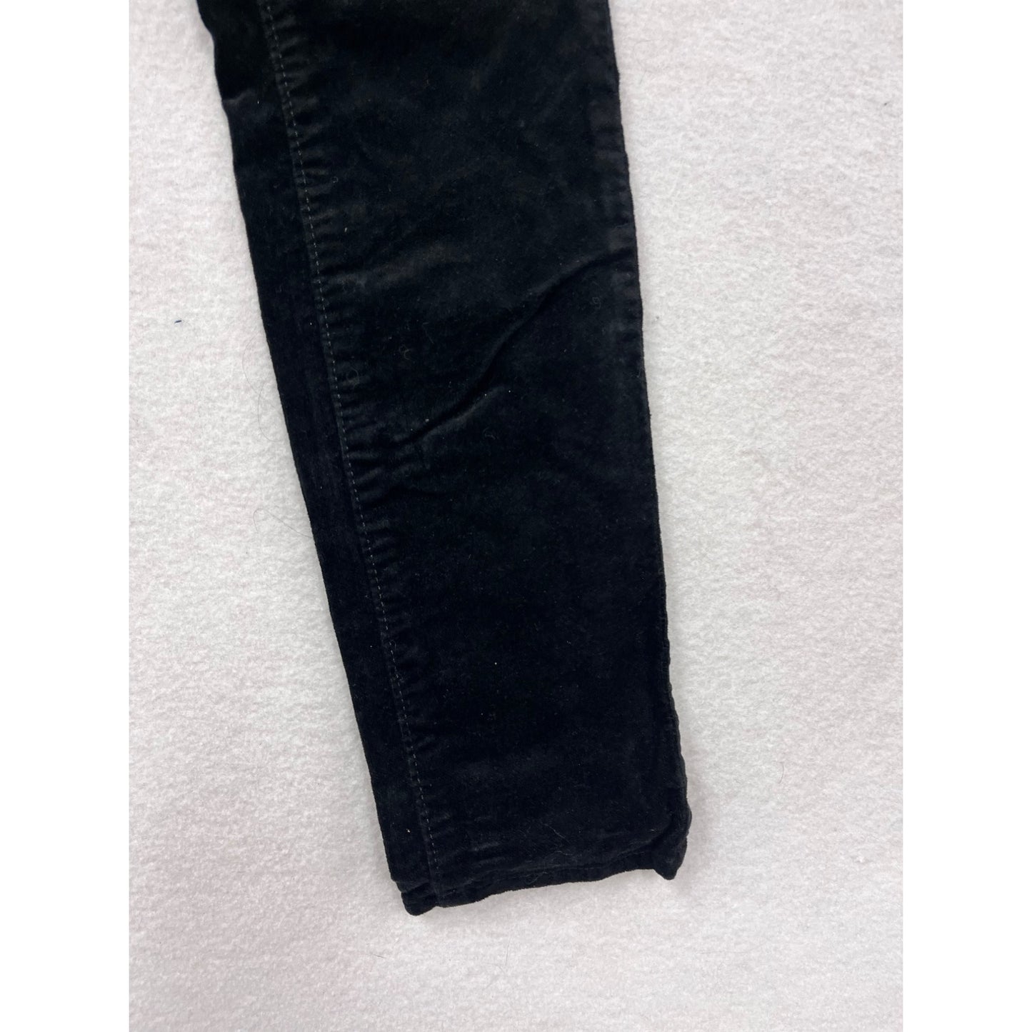 Ann Taylor Loft Womens Black Velvet Pants Size 00 Ankle Length #6753