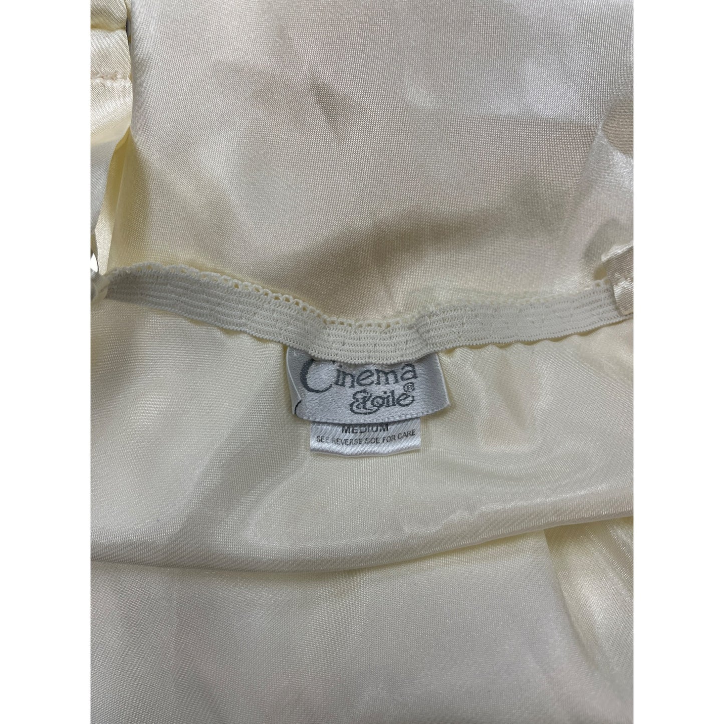 Vintage Cinema Etoile Ivory Satin & Lace Camisole #6167