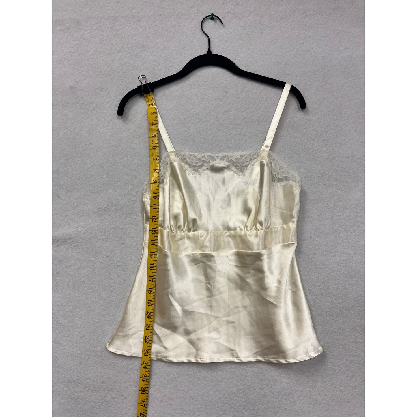 Vintage Cinema Etoile Ivory Satin & Lace Camisole #6167