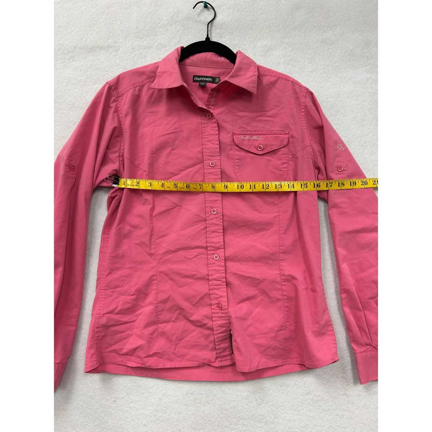 Craghoppers Womens Pink Long Sleeve Button-Up Shirt #6133