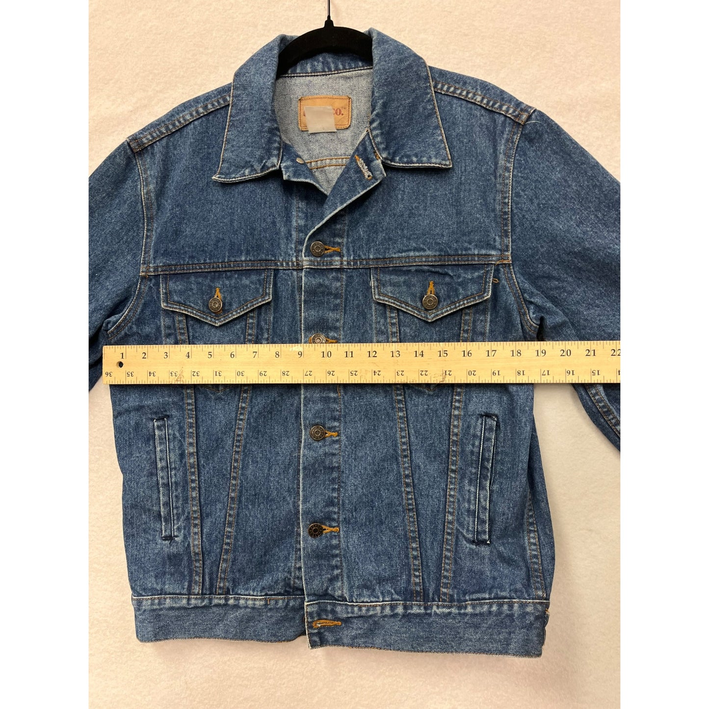 Vintage 1990s C.S. & Co. Unisex Denim Jacket With Button Closure & Pockets #6299