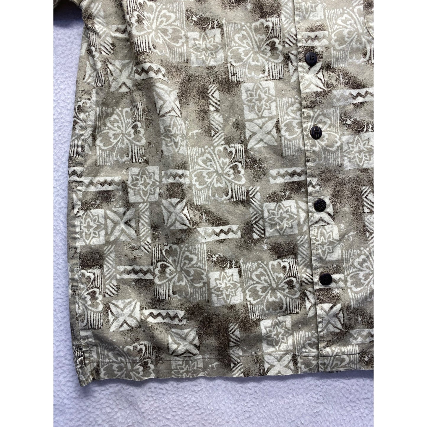 Mens Cherokee Brown & Beige Hawaiian Shirt #5872