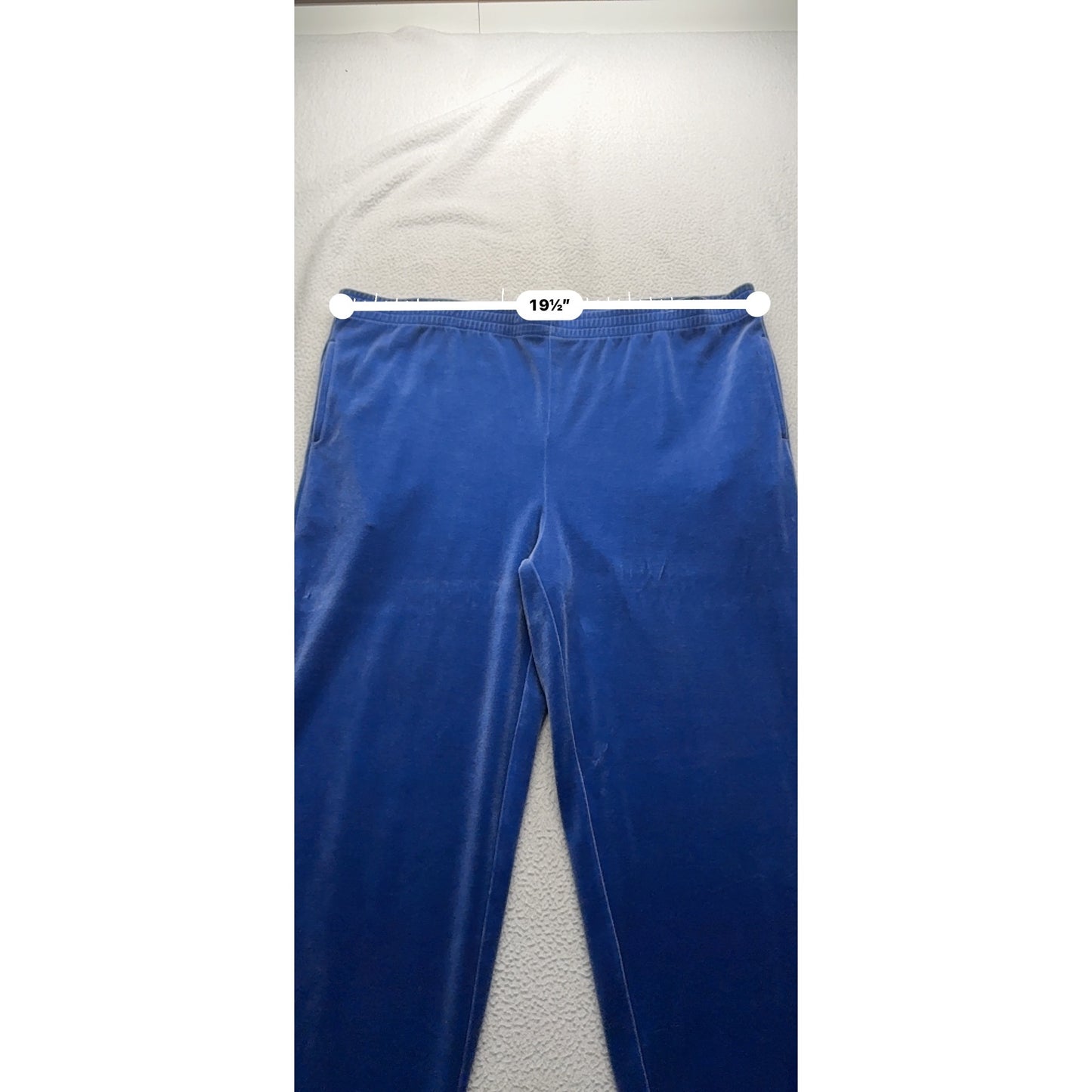 Blue Appleseeds Velour Zip-Up Tracksuit Two-Piece Lounge Set #9928