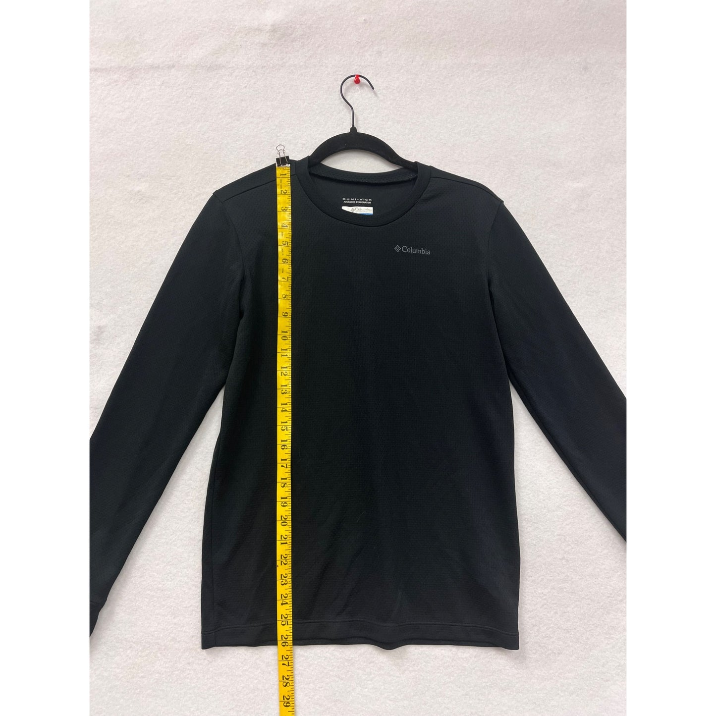 Men’s Columbia Black Omni-Wick Long Sleeve Crew Shirt #2989