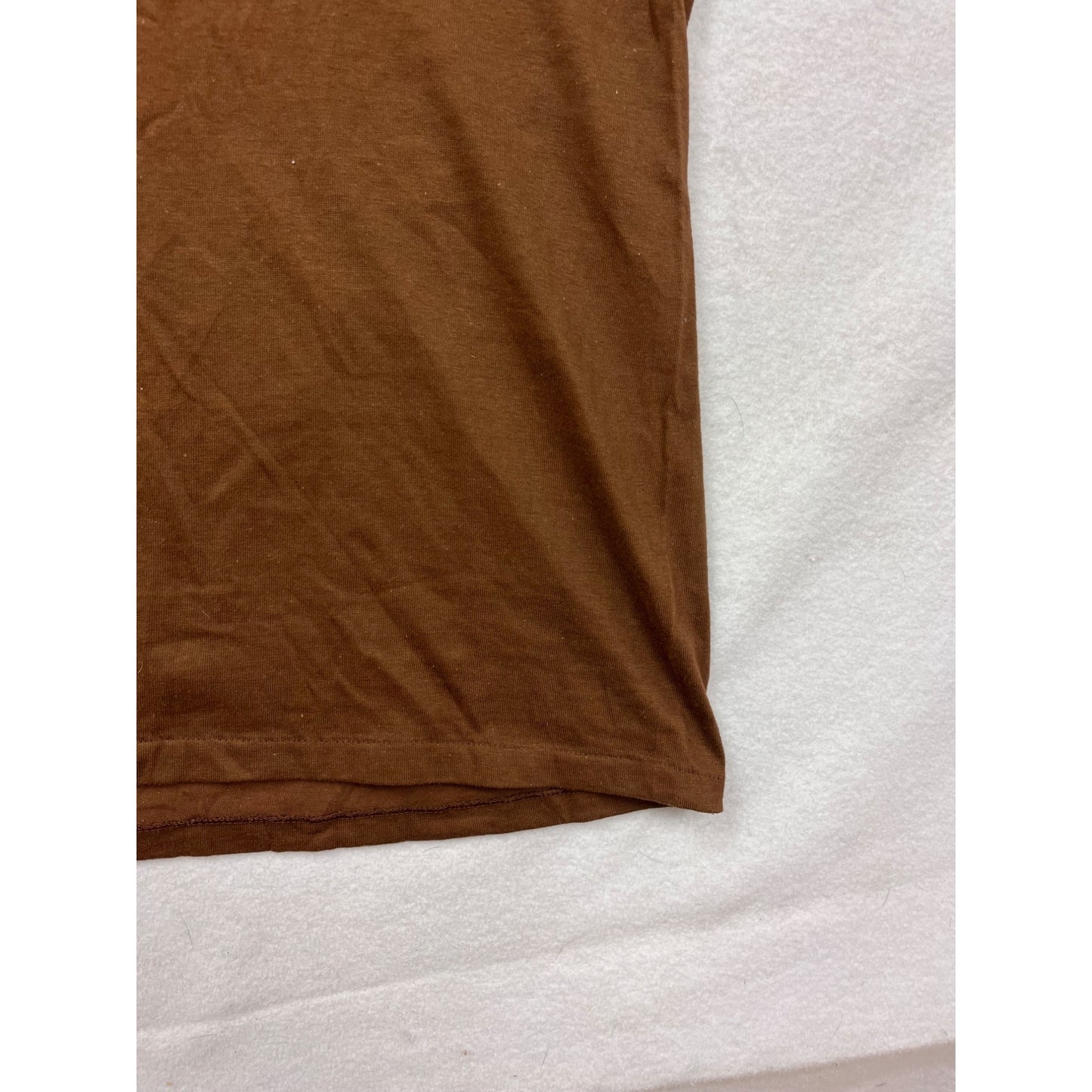 Vintage 90s Hanes Brown Pocket T-Shirt Mens XL #8018