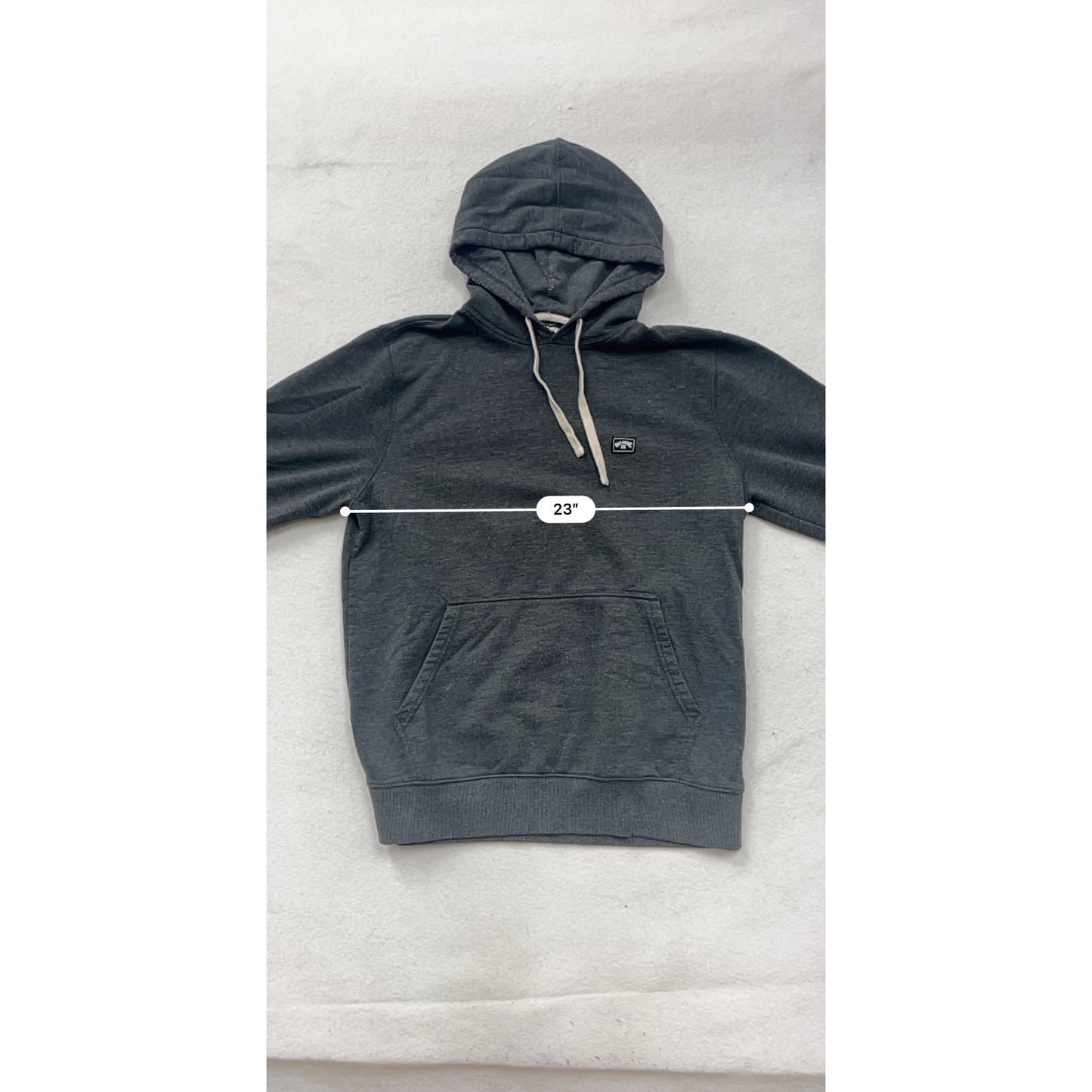 Billabong Mens XL Charcoal Gray Pullover Hoodie With Drawstrings & Kangaroo Pocket #3A