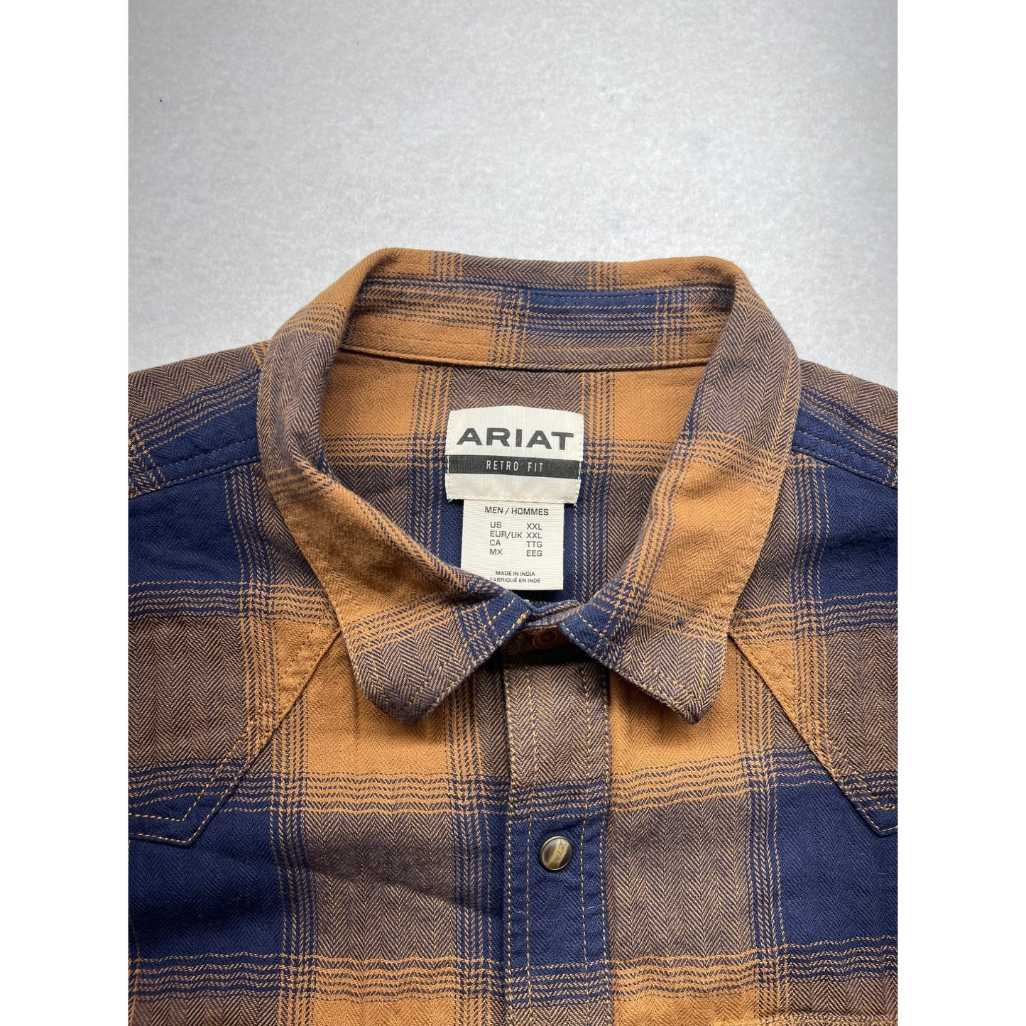 Ariat Mens Retro Fit Plaid Flannel Button Up #2961