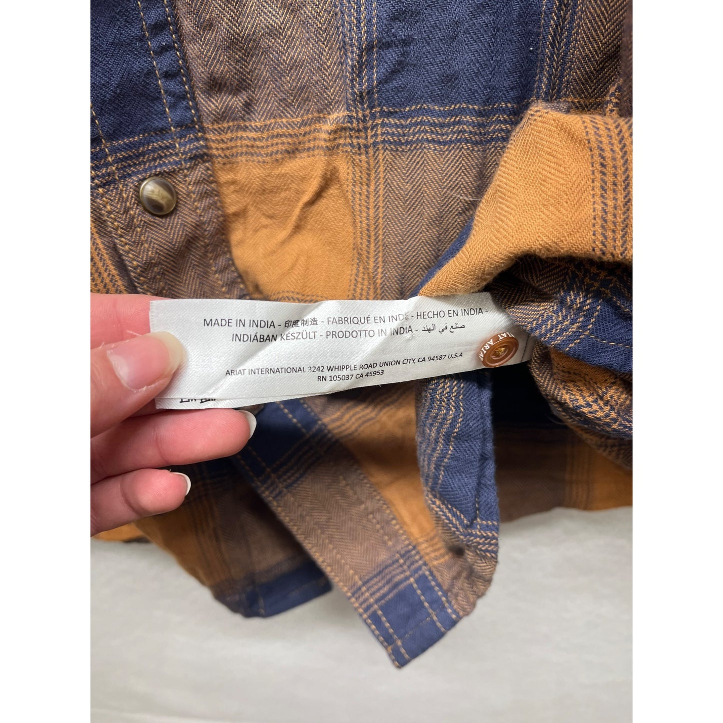 Ariat Mens Retro Fit Plaid Flannel Button Up #2961