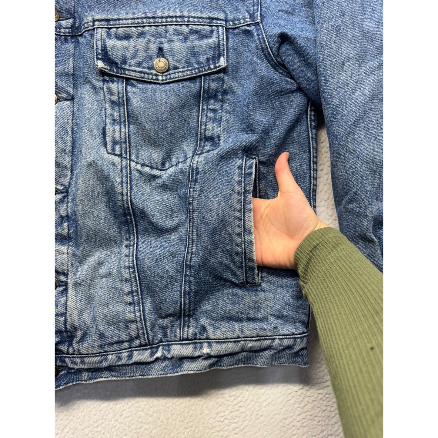 Cabelas Mens Sherpa-Lined Denim Jacket#7614