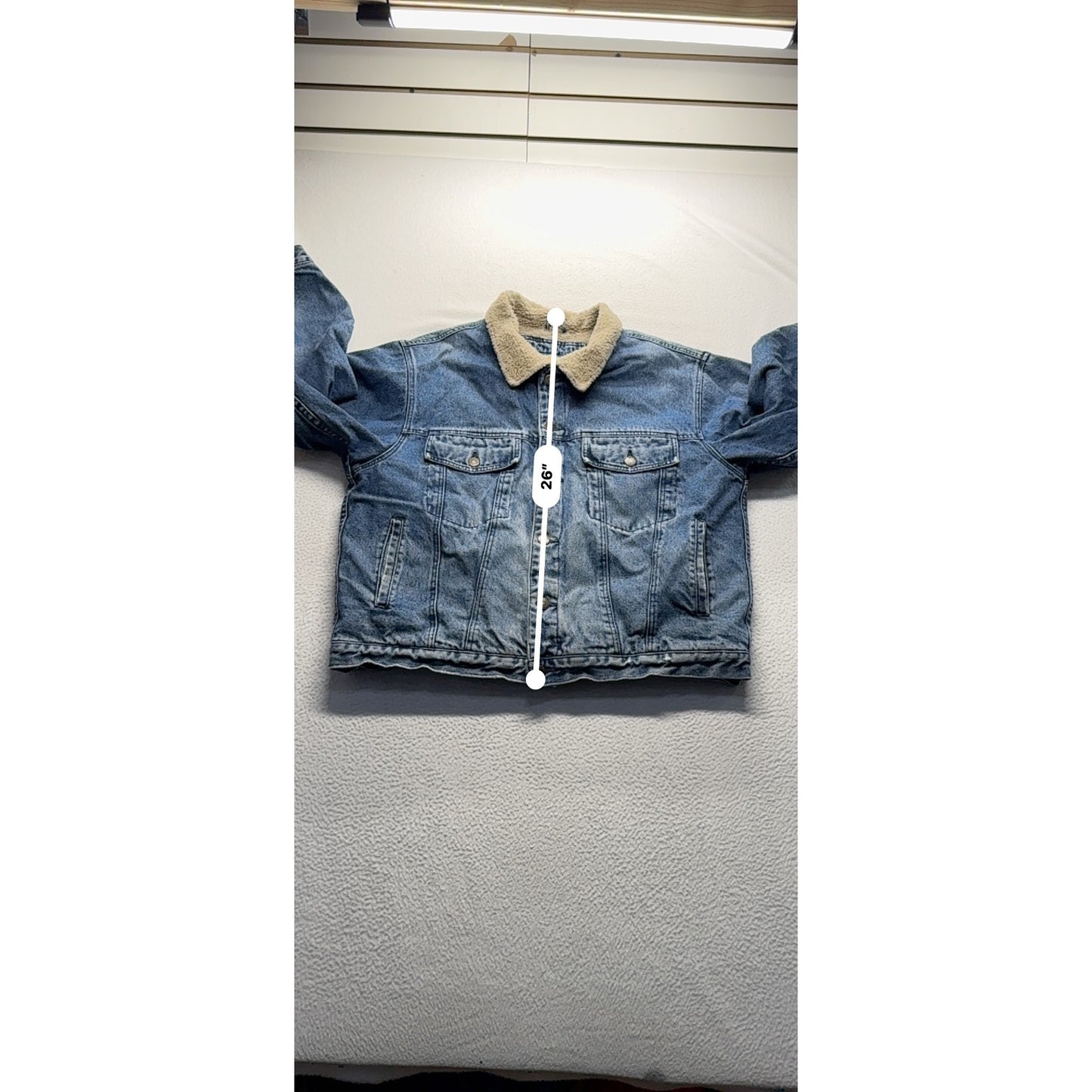 Cabelas Mens Sherpa-Lined Denim Jacket#7614