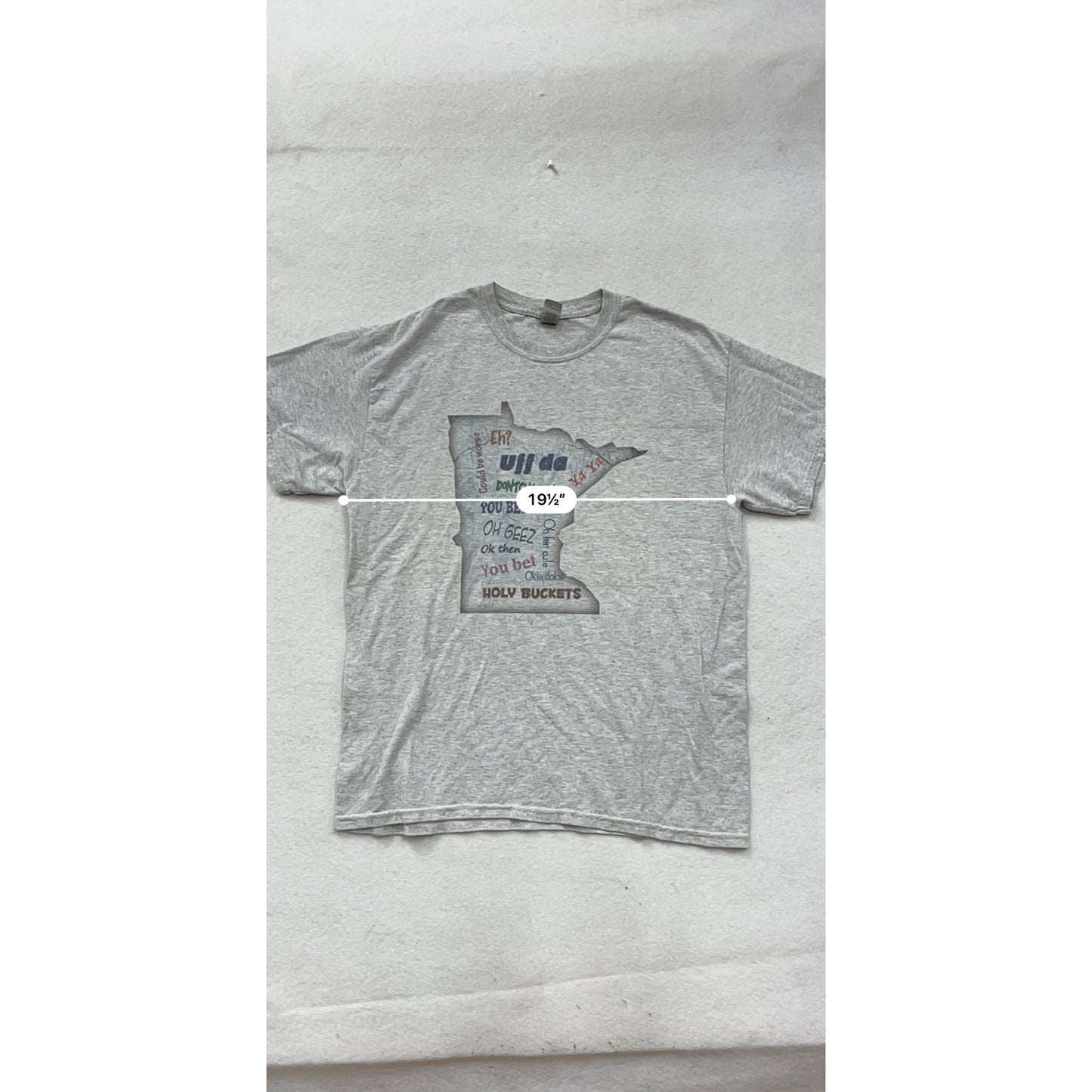 Minnesota Graphic Tee Gray Mens L #17A