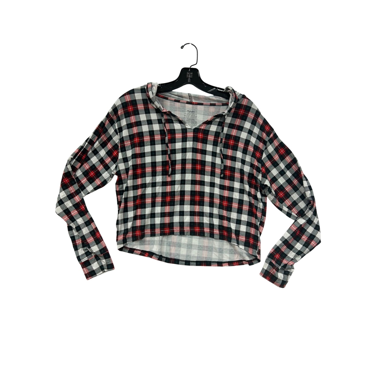 Red & Black Plaid Long-Sleeve Hoodie Top By MeUndies #6597