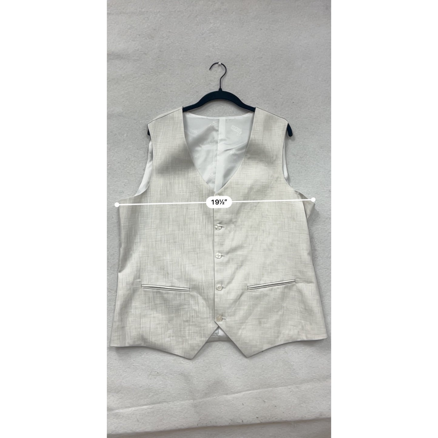 Dormeuil Light Gray Suit Vest L-XL Button Front #8735