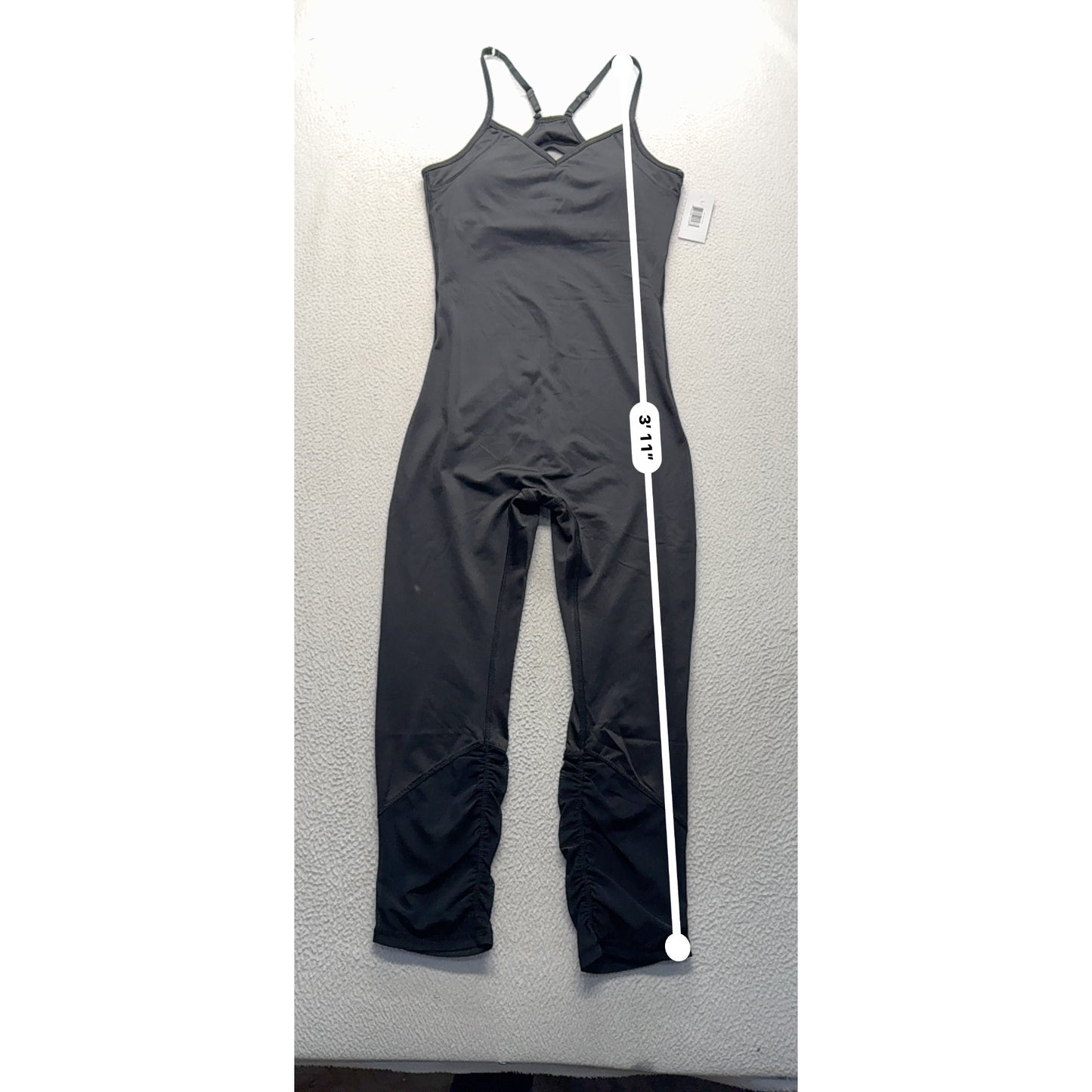 Velvet Rose Womens Black Jumpsuit Yoga Romper P/S #260B