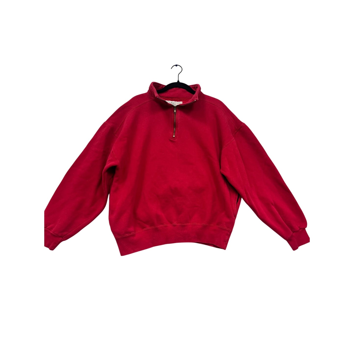L.L. Bean Red Half-Zip Pullover Sweatshirt X-Large #815A