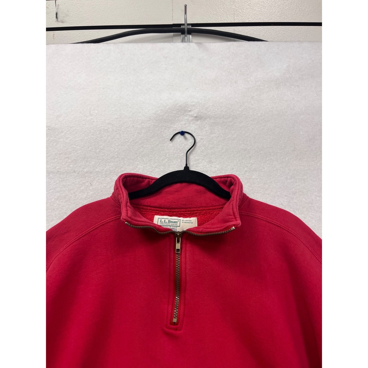 L.L. Bean Red Half-Zip Pullover Sweatshirt X-Large #815A