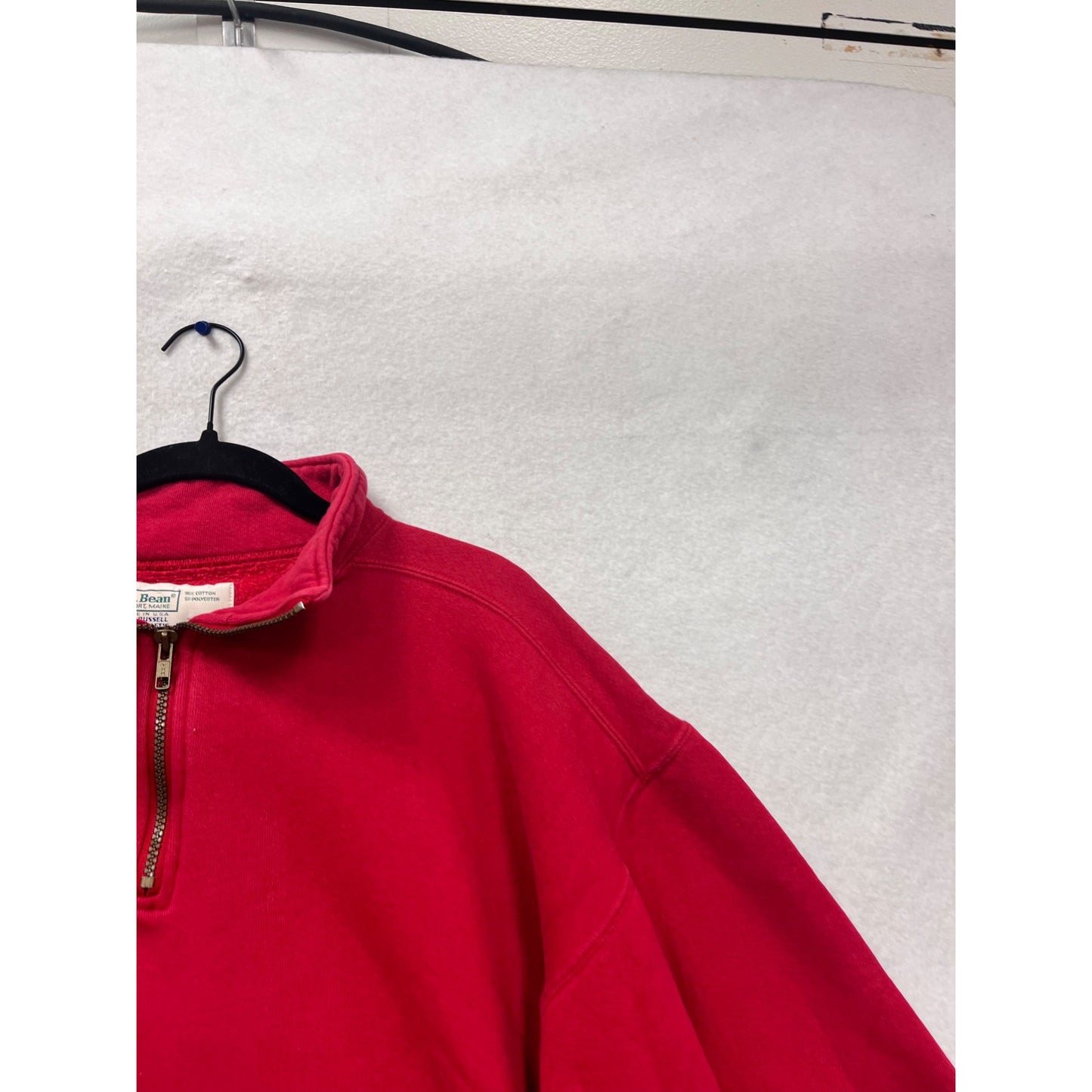 L.L. Bean Red Half-Zip Pullover Sweatshirt X-Large #815A