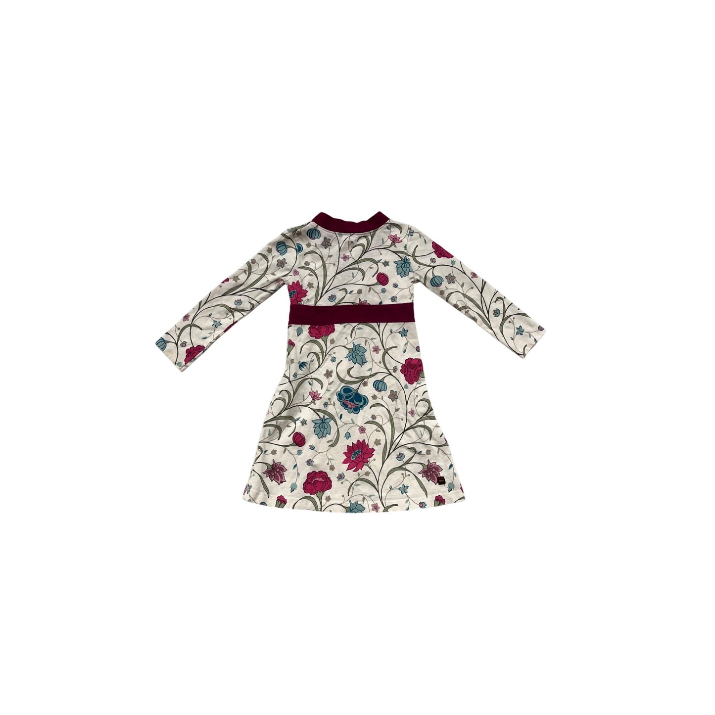 Tea Collection Girls Floral Long Sleeve Dress Size 2 Cotton Wrap Style #8382