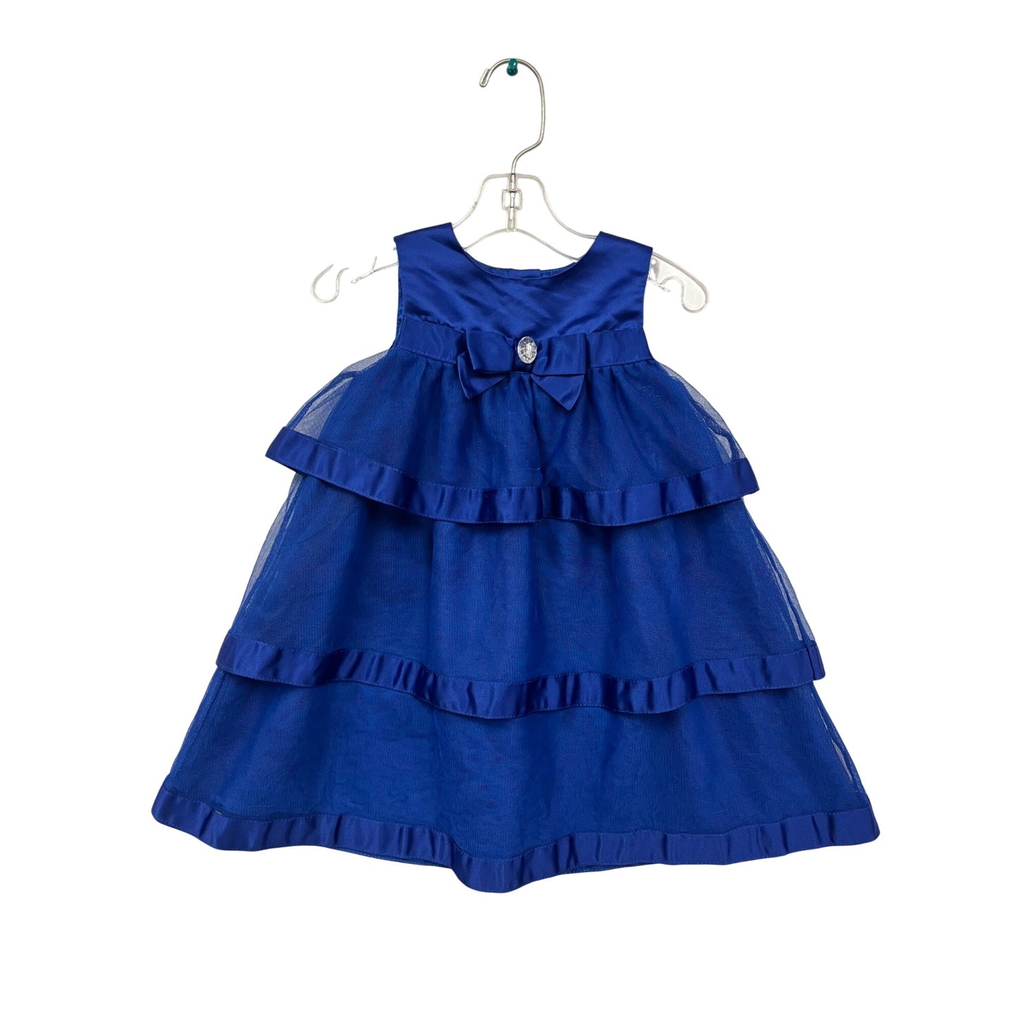 Gymboree Baby Girls Blue Ruffle Party Dress 18-24 Months #6253