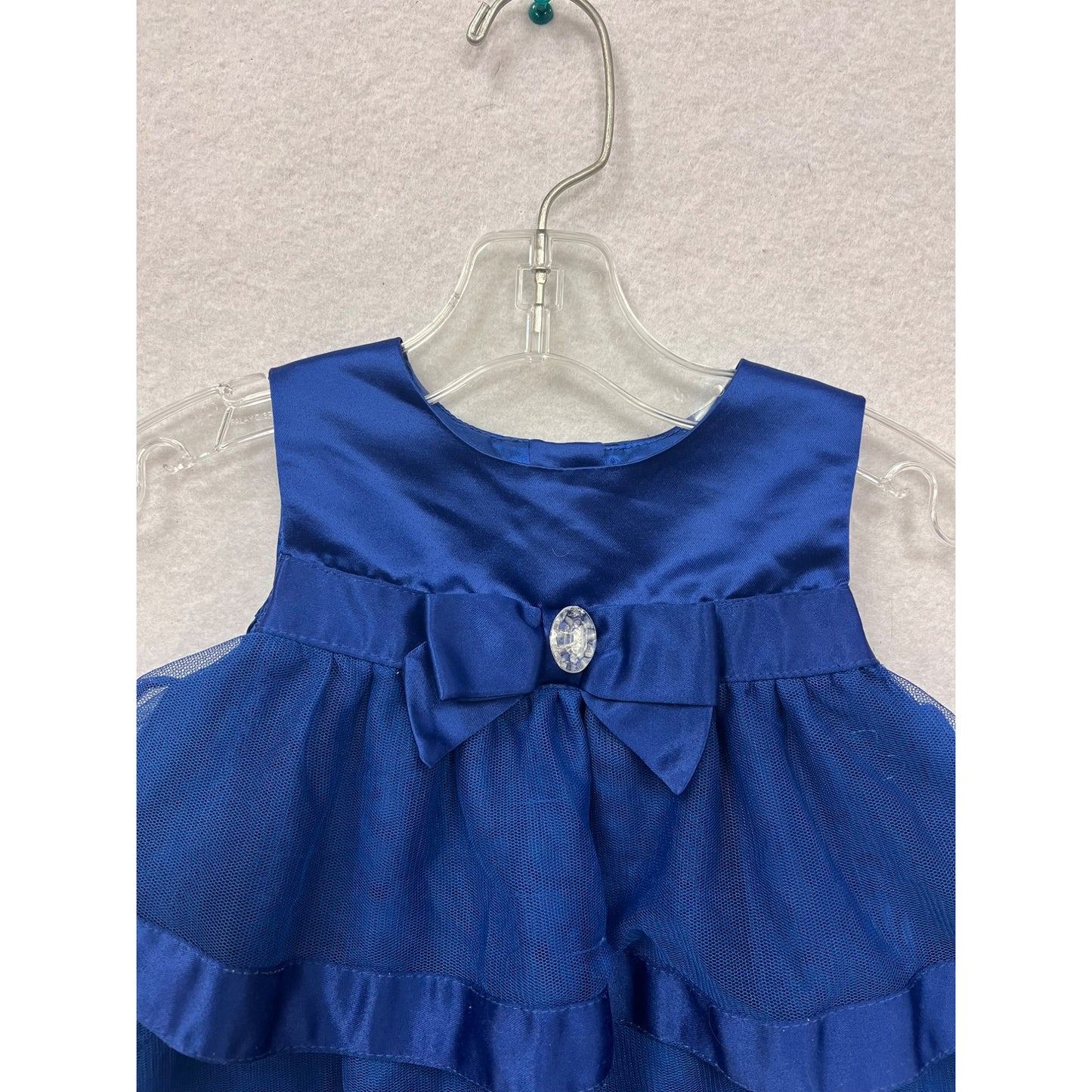 Gymboree Baby Girls Blue Ruffle Party Dress 18-24 Months #6253