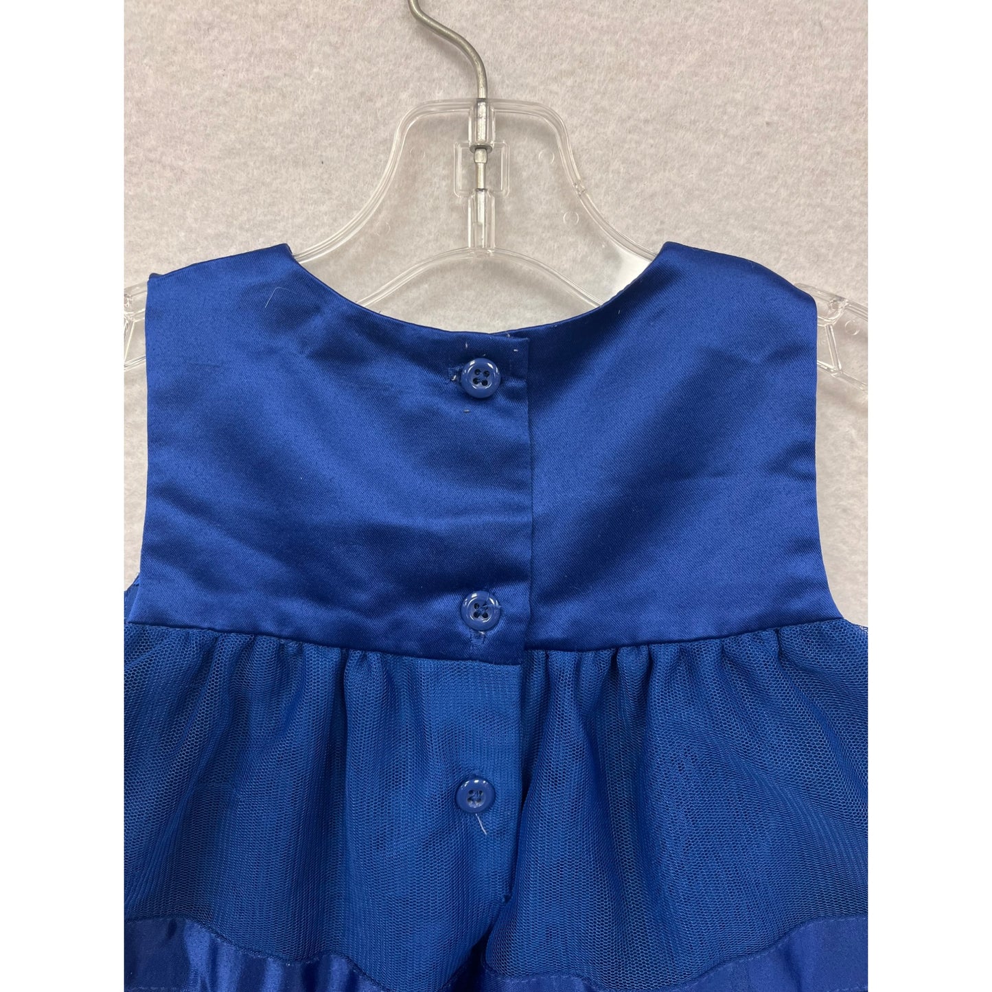 Gymboree Baby Girls Blue Ruffle Party Dress 18-24 Months #6253