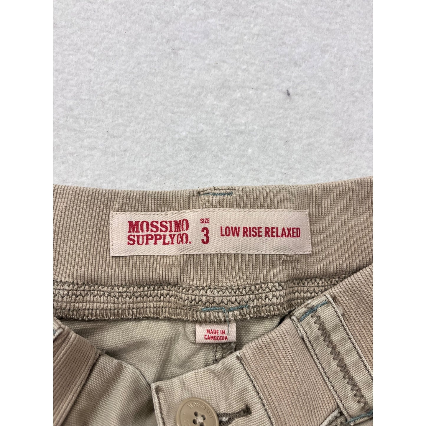Mossimo Womens Low Rise Relaxed Cargo Pants Size 3 #8260